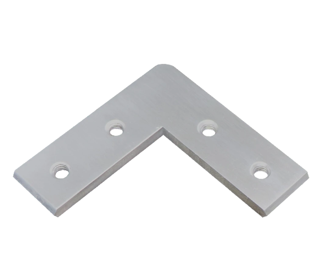 Hliníková spojka, rohová, povrchově broušená