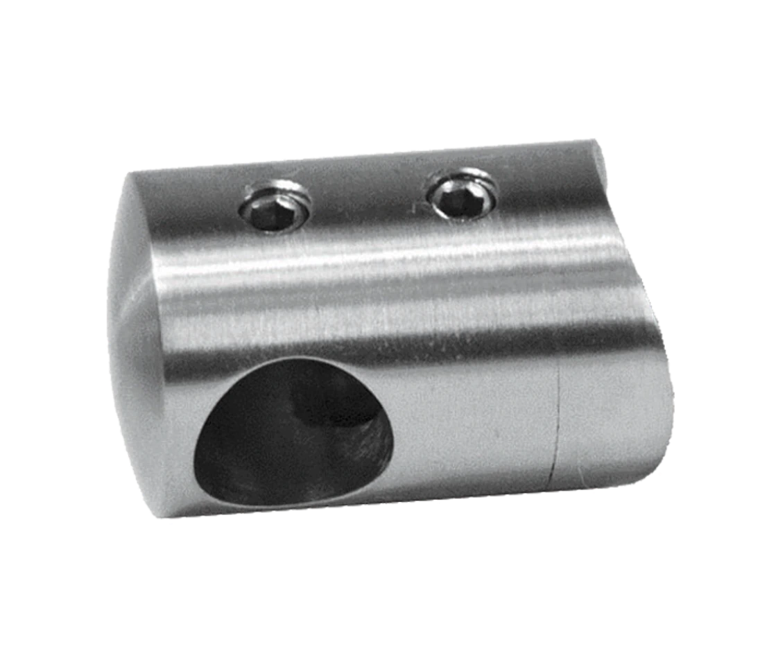 Držiak tyče ø 12 mm na trubku ø 42,4 mm, brúsená AISI 304