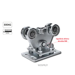 Vozík do 300 kg, nastaviteľný, profil 70 x 70 mm, pozink