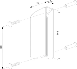 Hliníkové madlo pre krídlové brány, farba RAL 9005 - slide 1