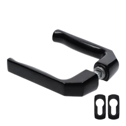 Kľučka hliníková, osadenie ø 19 mm, čierna farba