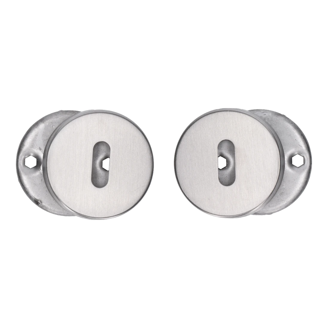 Okrúhla rozeta na dózický zámok, brúsená nerez AISI 304