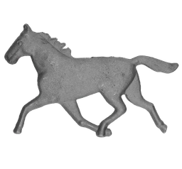 Dekoračný prvok 120 x 260 mm - kôň, odliatok
