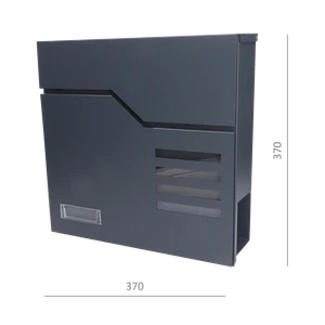 Poštová schránka, max. formát listu A4, AISI 410/RAL 7016 - slide 1