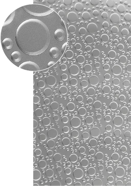 Plech pozinkovaný, 2000 x 1000 x 1,2 mm, 3D vzor kruhy