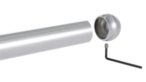 Ukončenie na trubku ø 42,4 mm, M8, brúsená nerez AISI 304 - slide 2