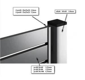 Uzavřený profil 40 x 40 x 1,5 x 3000 mm, pozink, hladký - slide 1