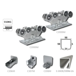 Samonos do 550 kg/8,5 m, profil s otvormi 98 x 98 x 5 mm, Zn