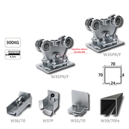 Samonos do 300 kg/4,5 m, profil 70 x 70 x 4 mm, Fe