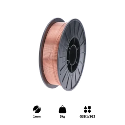 Drôt zvárací 1 mm, MIG/MAG(CO2), G3Si1/SG2, 5 kg