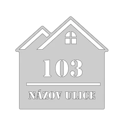 Domové číslo, vzor 003, materiál: hliník