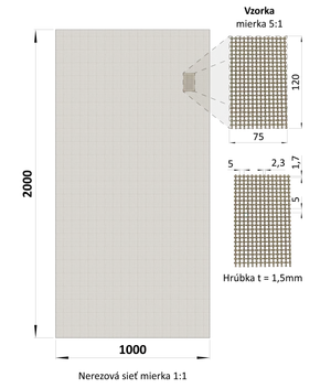 Dekoratívna sieť, nerez AISI 304 - slide 1