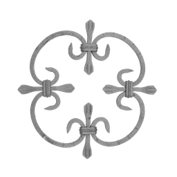 Kovářský ornament H 250 x L 250 mm, 8 x 8 mm