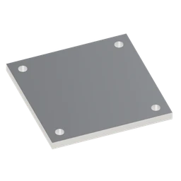 Al pätka, 150 x 150 x 10 mm, bez povrchovej úpravy