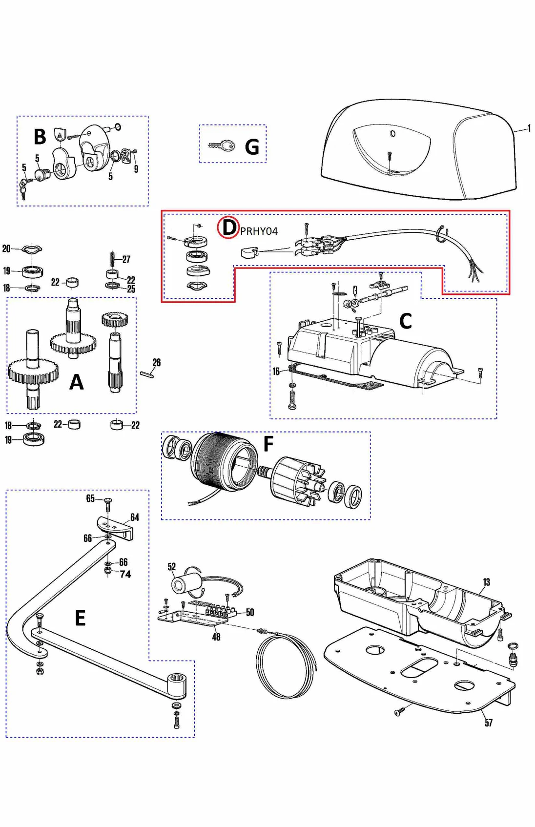 PRHY04 kit koncový sppínač pre HYPPO