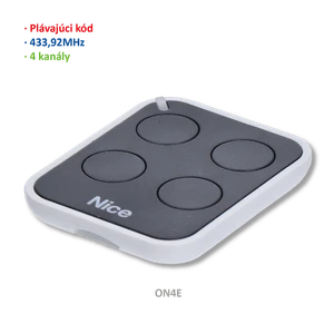 Vysílač 4kanálový, 433MHz, plovoucí kód, černý - slide 0
