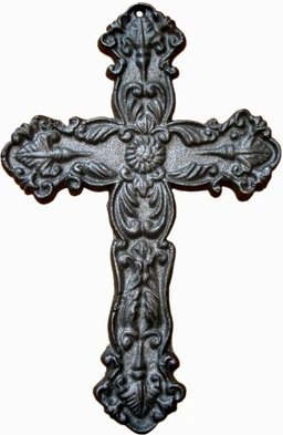 Ornament kríž 250 x 160 mm, liatina bez povrchovej úpravy