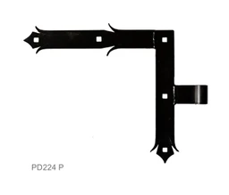Kovanie ozdobné 250 x 290 mm, pre čap ø 14 mm, čierny lak