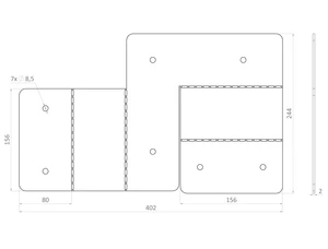 Spojka na hranol 80 x 80 mm, pozinkovaná ocel - slide 9