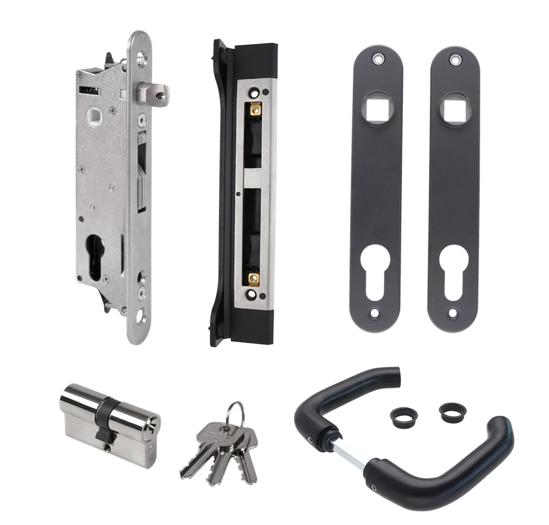 Sada na zamykanie krídlovej bránky, pre profil 50 x 40 mm