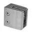 Svorka plochá na jekl 40x40mm, sklo 8-12.76mm, broušená AISI304