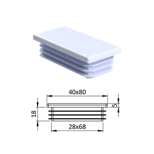 Krytka plastová 40 x 80 mm - slide 0