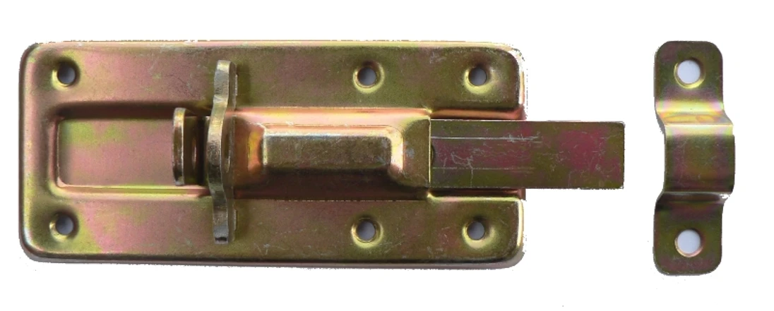 Rígeľ univerzálny L = 100 mm, žltý zinok