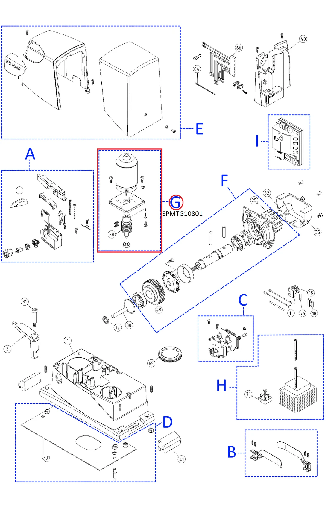 SPMTG10801 kit motora pre RD400R10