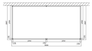 Bioklimatická pergola, hliníková 3 x 6 m, montovaná o stenu - slide 2