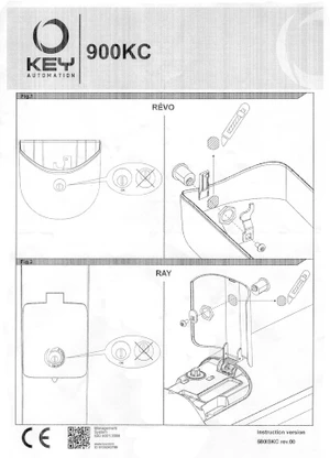 900KC zámok na prídavné zamykanie dvierok pre RAY, 2x kľúč - slide 1