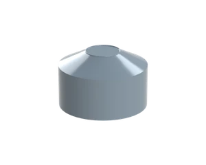 Vonkajšia krytka guľatá ø 48,3 mm, plastová PE, sivá - slide 1