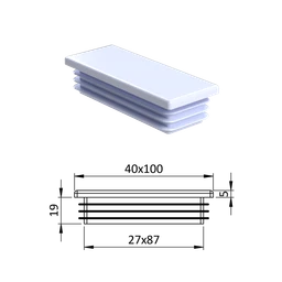 Krytka plastová 40 x 100 mm