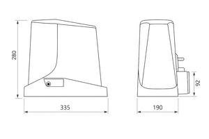 900KTUS4324KS TURBO S KIT pro posuvné brány do 4,5 m/400 kg - slide 1