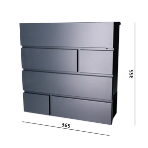 Poštovní schránka, max A4, barva: RAL 7016 - slide 0