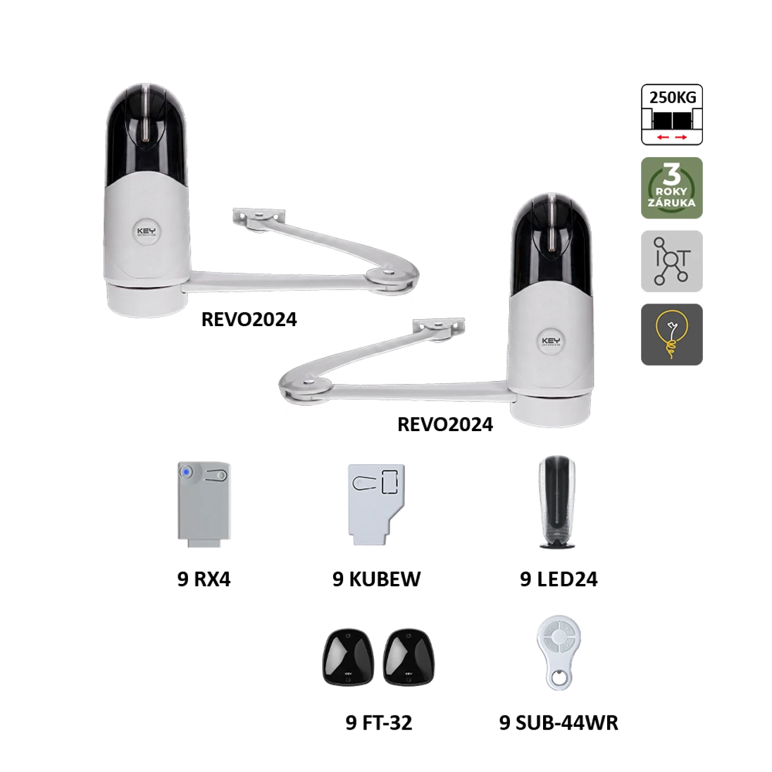 REVOKIT pre dvojkrídlovú bránu do 2,3 m/krídlo