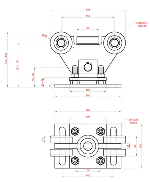 Samonos do 300 kg/4,5 m, profil 70 x 70 x 4 mm, Fe - slide 6