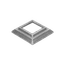Krytka kovaná 80 x 80 x 17 mm s otvorem 41 x 41 mm