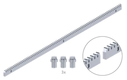 Hřeben INOX 30 x 10 x 1000 mm, M4, max do 1900 kg