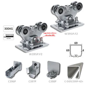 Samonos do 300 kg/4,5 kg, profil s otvormi 69 x 69 x 4 mm Zn - slide 0
