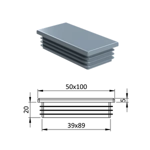 Krytka plastová 50 x 100 mm - slide 0