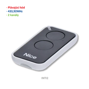 Vysílač ERA 2kanálový 433MHz, plovoucí kód, černý - slide 0