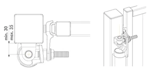 Hydraulický zatvárač 180°, montáž na pánty, Silver - slide 2