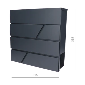 Poštovní schránka, max. A4, barva: RAL 7016 - slide 0