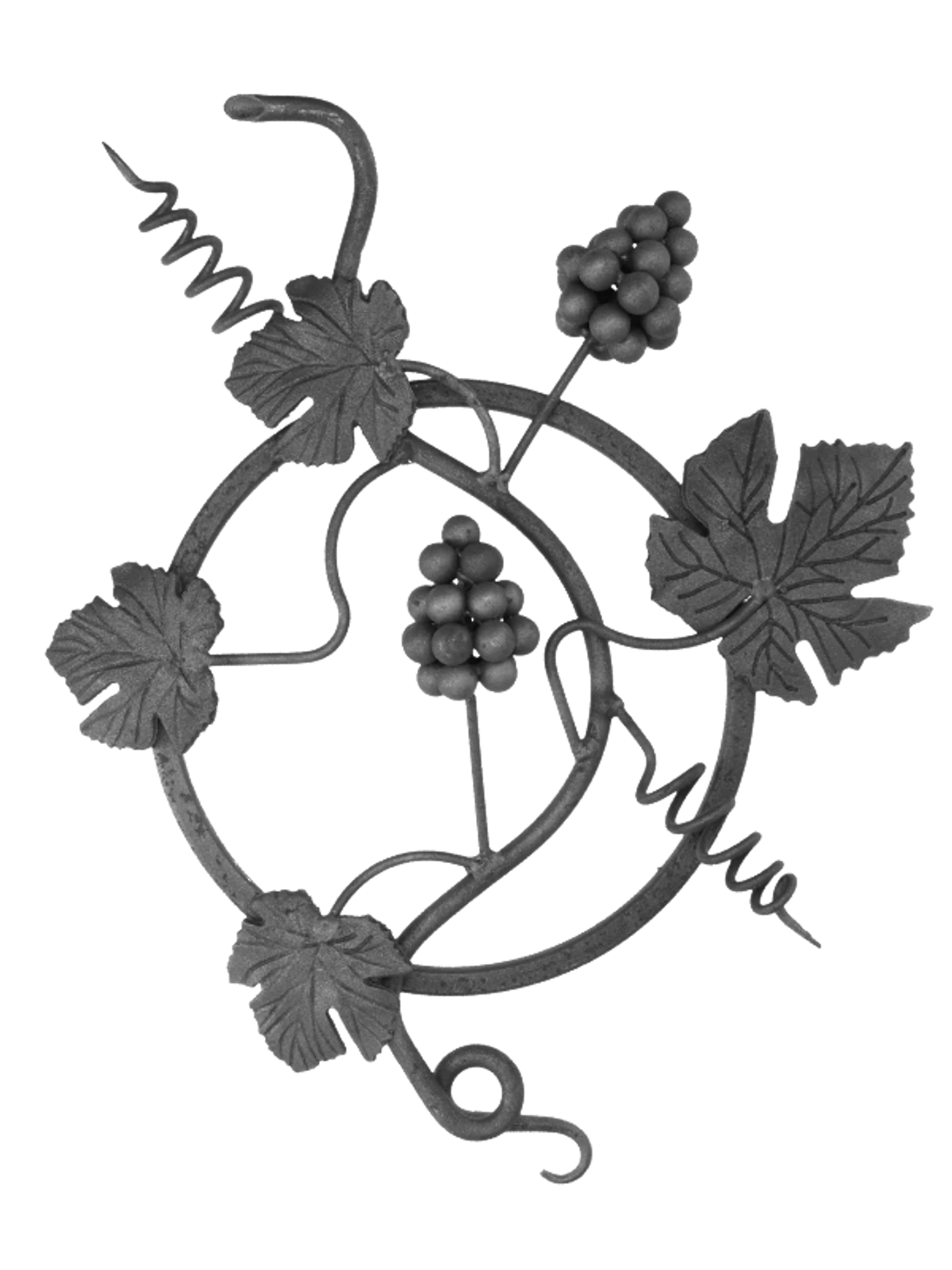 Kovářský ornament H 500 x L 350mm, 24cm ø