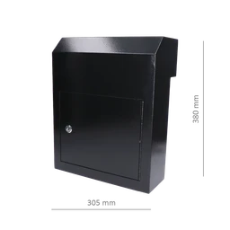 Poštovní schránka (380x305x150mm), tloušťka 1.5mm), Max. formát listu: A4, barva: Prášková černá