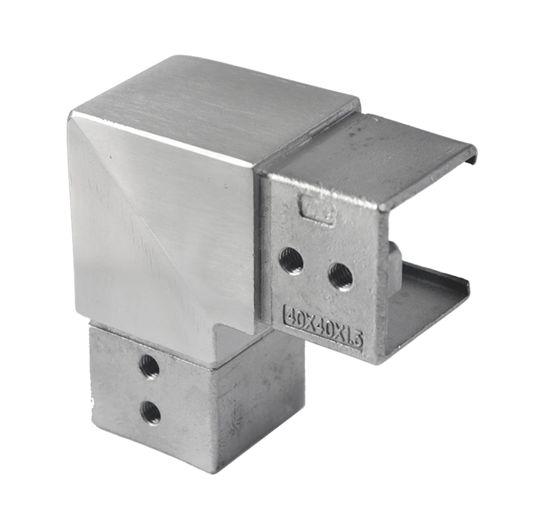 Přechod koleno 90°, lepený spoj, broušená nerez AISI 304