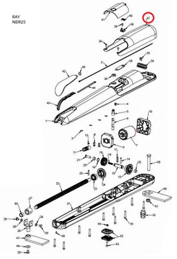 999KRAYD vrchný kryt nad svorkovnicou- biely RAY2524