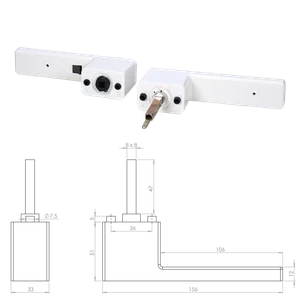 Interierová kľučka so smart uzamykaním, biela - slide 1