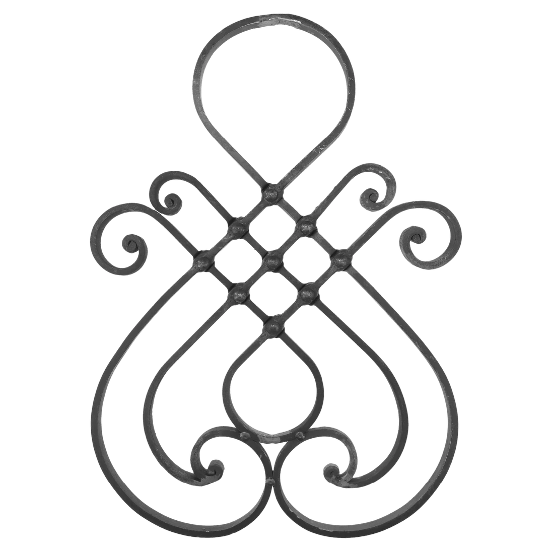 VÝPRODEJ: Kovářský ornament H 575 x L 400 mm, 16 x 8 mm