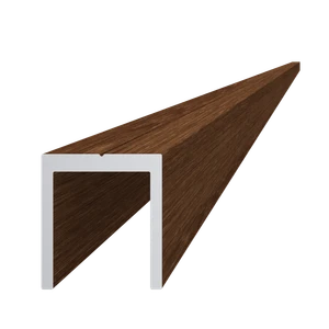 U profil 20,5 x 22 x 6000 mm, Al, lak so štruktúrou ORECH - slide 0